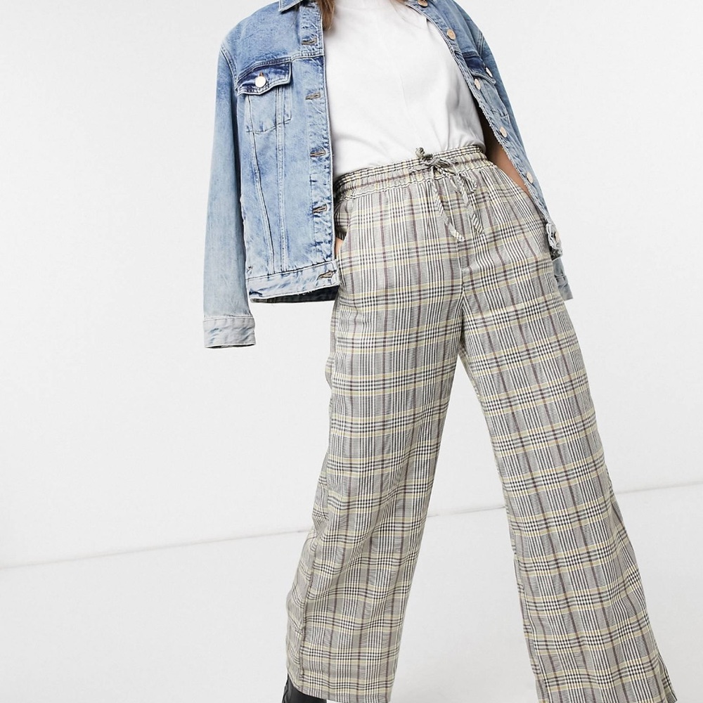 NWT Reclaimed Vintage Jogger Check Pants Size 6